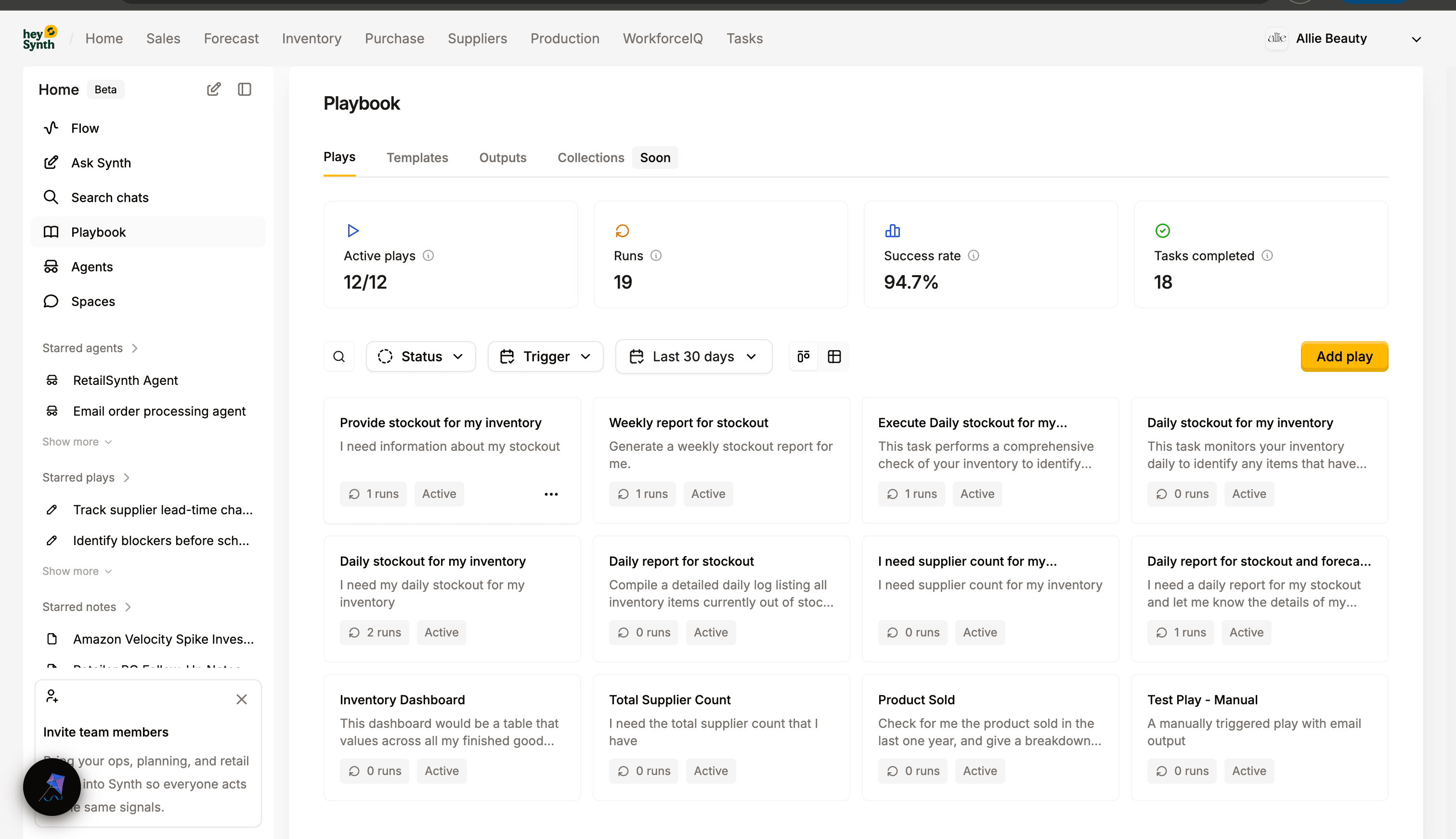 Playbook: recurring operational automation