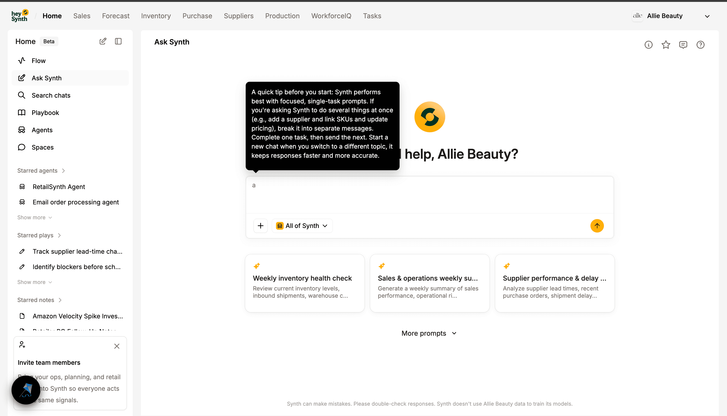 Ask Synth + Flow: turning retail AI agents into daily operator workflows. preview